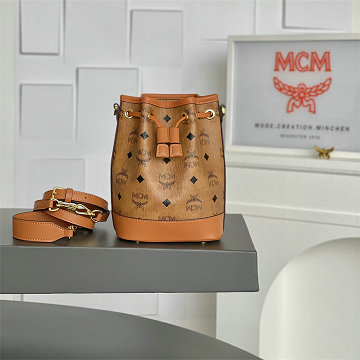 Mode Creation Munich GH-MCM23756ZS2025年最新入荷 Dessau Visetos ミニ ショルダーバッグ バケットバッグ ドローストリングバッグ レディース
