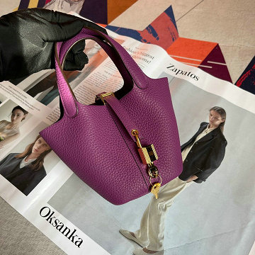 エルメス HERMES 2025年新作 マイクロ ピコタン バケットバッグ トートバッグ ハンドバッグ ショッピングバッグ レディース TCレザー