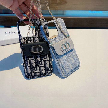 クリスチャンディオール CHRISTIAN DIOR 2025年最新入荷 スマートフォンケース iphone用カバー 携帯ケース カード入れ チェーン付き