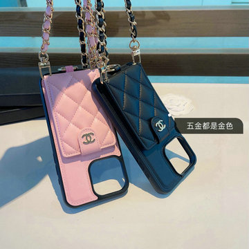 シャネル CHANEL 2025年最新入荷 スマートフォンケース iphone用カバー 携帯ケース カード入れ チェーン付き
