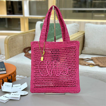 商品名称：クロエ CHLOE 99-CLE1665BMH 2025年最新入荷 ラフィア製 SUMMER BANANA トートバッグ レディース