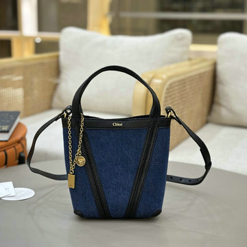 商品名称：クロエ CHLOE 99-CLE4653SL2025年新作 ミニバッグ Spin トートバッグ ショルダーバッグ デニム