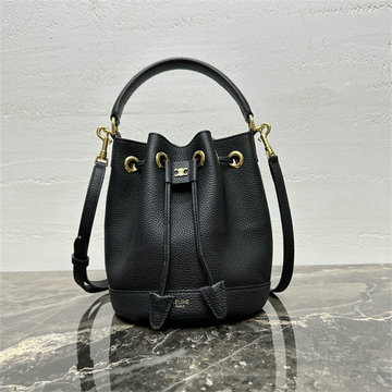 セリーヌ CELINE 2025年新作 ティーン クララ バッグ バケット ハンドバッグ ショルダーバッグ サプルグレインドカーフスキン