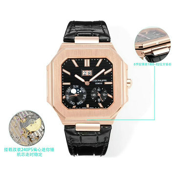 商品名称：パテックフィリップ PATEK PHILIPPE JS-PPT25001JBK 2025年新作 CUBITUS ウォッチ メンズ オートマティック 腕時計 本革ベルト