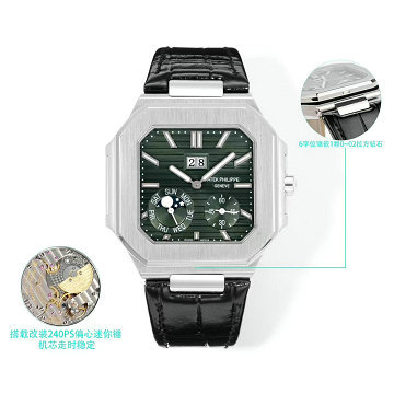 商品名称：パテックフィリップ PATEK PHILIPPE JS-PPT25001YMG 2025年新作 CUBITUS ウォッチ メンズ オートマティック 腕時計 本革ベルト