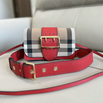 商品名称：バーバリー BURBERRY GH-BR3302RD 2025年新作 ザ バックル チェック柄 ミニ ショルダーバッグ レディース