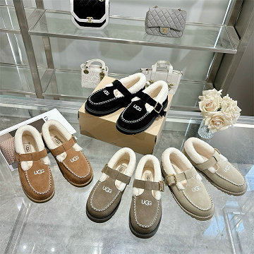 UGG 26-UGGJ25002 2025年新作 ウール ローファー アンクルブーツ フラットシューズ レディース