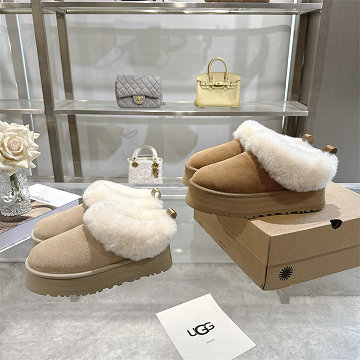 UGG 26-UGGJ25001 2025年新作 ウール ローファー アンクルブーツ フラットシューズ レディース