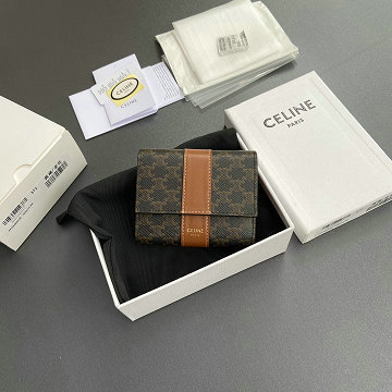 セリーヌ CELINE 2025年新作 三つ折り短財布 ショートウォレット カード入れ