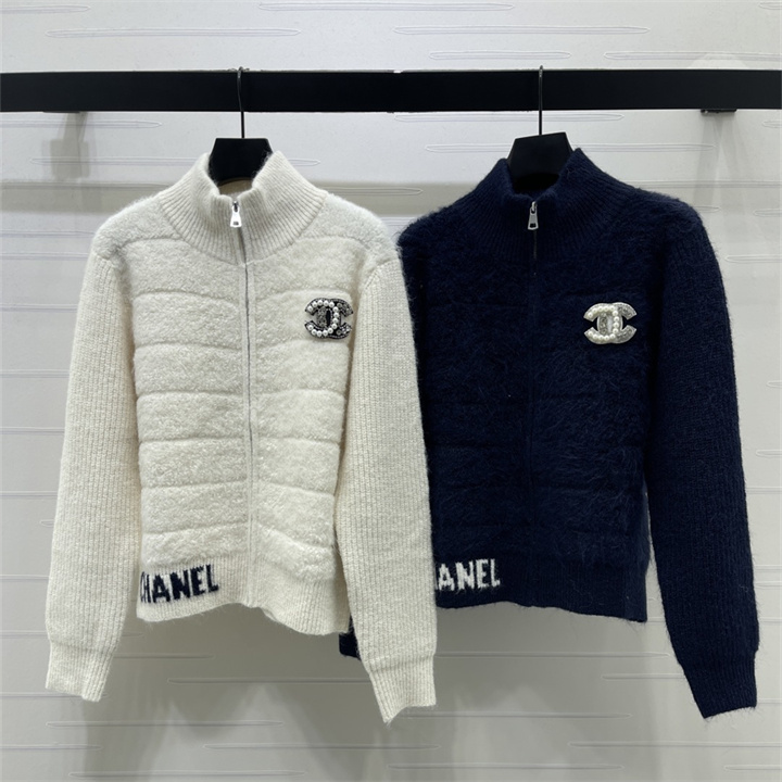 商品名称：シャネル CHANEL 2026年 レディース ニットカーディガン ジップコート 無地 シンプル 秋冬 カジュアル トップス