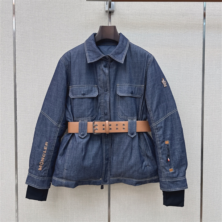 商品細詳を見る:モンクレール MONCLER 2026年 レディース ダウンジャケット デニムジャケット 長袖 防寒 保暖 秋冬 アウター