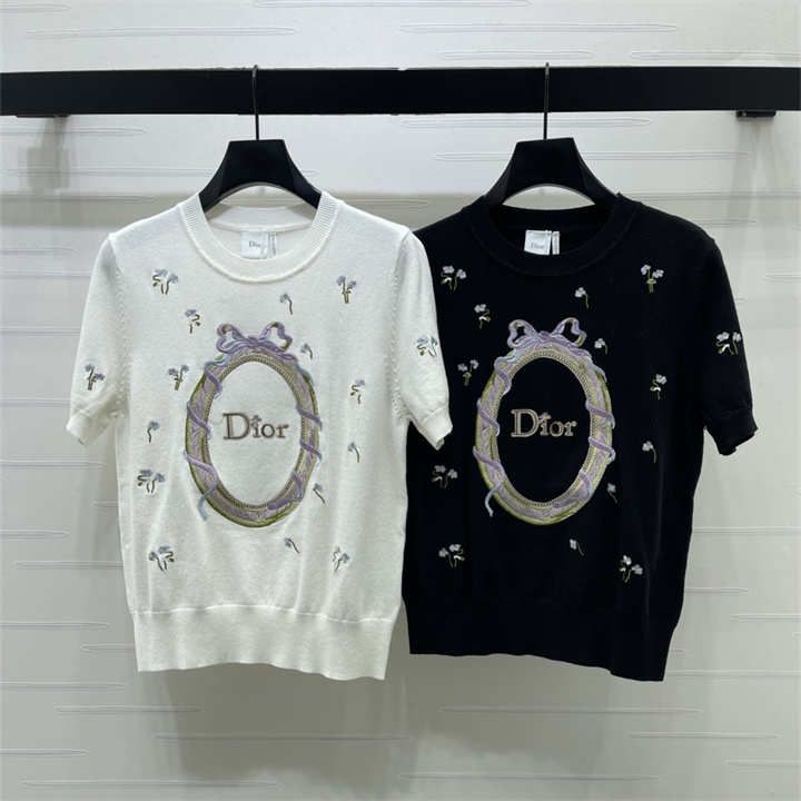 商品名称：クリスチャンディオール CHRISTIAN DIOR 2026年 レディース ニット セーター 半袖 クルーネック 秋冬 カジュアル