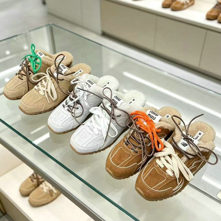 ミュウミュウ MIUMIU 2026年 ローファー フラットミュール スライド レディース