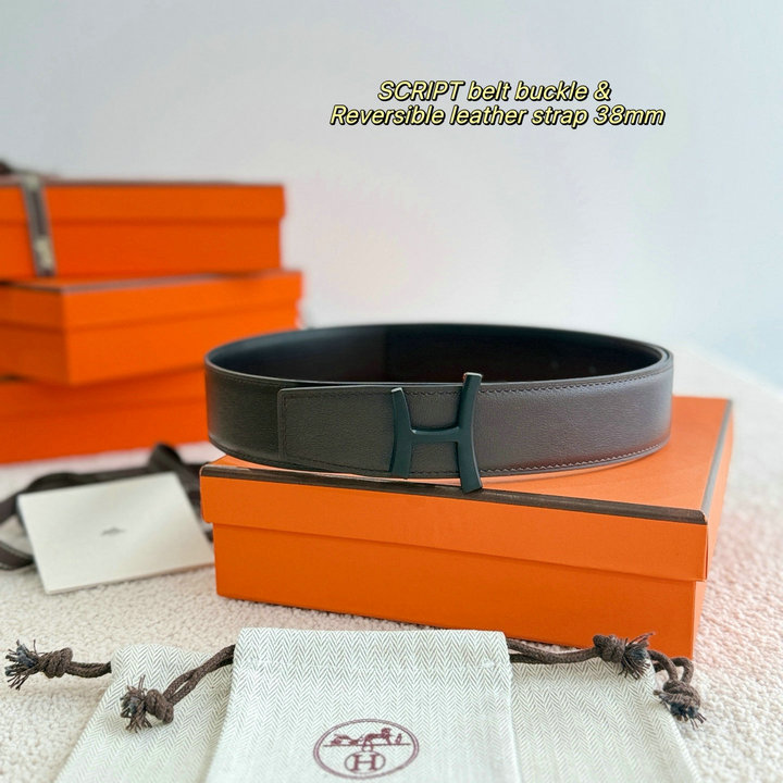 商品名称：エルメス HERMES 2026年 SCRIPT ベルト レザー メンズ