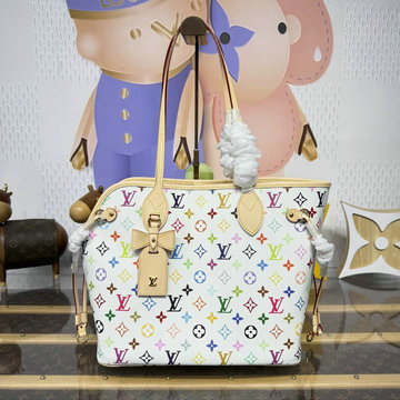 商品名称：ルイヴィトン LOUISVUITTON 2026年 M27839 LV x TM ネヴァーウーフ MM トートバッグ ハンドバッグ ショルダーバッグ マヒナ カーフレザー