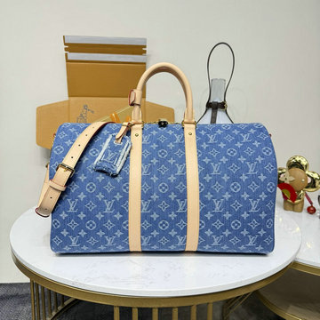 商品名称：ルイヴィトン LOUISVUITTON 2026年 M27943 キーポル バンドリエール 45 トートバッグ ショルダーバッグ 旅行かばん モノグラム デニム