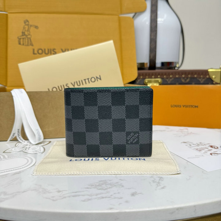 商品名称：ルイヴィトン LOUISVUITTON 2026年 N40839 ポルトフォイユ スレンダー 二つ折り短財布 ショートウォレット ダミエ グラフィット キャンパス