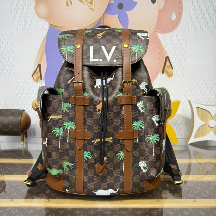 商品細詳を見る:ルイヴィトン LOUISVUITTON 2026年 N40864 クリストファー MM モン モノグラム バックパック メンズ リュックサック ダミエ エベヌ キャンバス