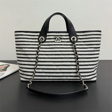商品名称：シャネル CHANEL 99-CH6007BBK 2025/26年 クルーズ コレクション ショー ラージ ショッピングバッグ トートバッグ ショルダーバッグ