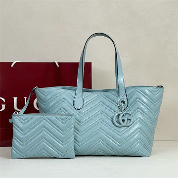 商品名称：グッチ GUCCI 99-GG855279PBL 2026年新作 GG マーモント ミディアム トートバッグ ハンドバッグ レディース