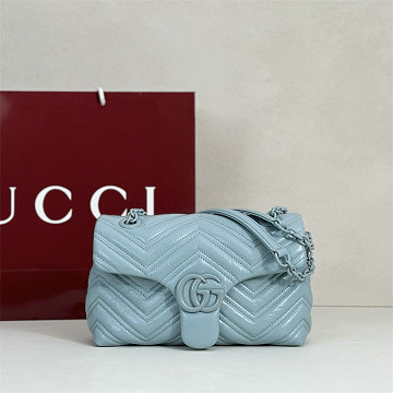グッチ GUCCI 99-GG855371BL 2026年新作 GG マーモント フラップバッグ チェーン ショルダーバッグ レディース