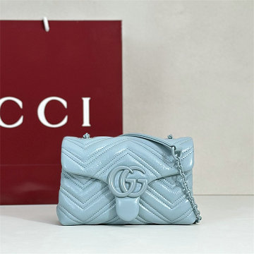 グッチ GUCCI 99-GG856368PBL 2026年新作 GGマーモント ミニ ショルダーバッグ チェーンポーチ レディース