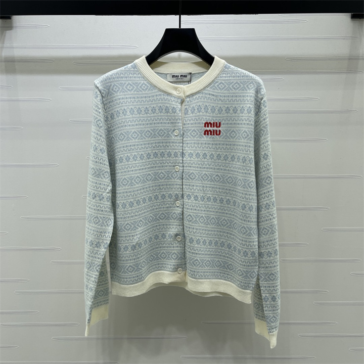 ミュウミュウ MIUMIU 2026年 カーディガン ニットコート ロングスリーブ トップス カジュアル レディース