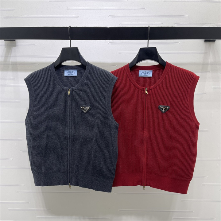 プラダ PRADA 2026年 ニットベスト タンクトップ トップス カジュアル レディース