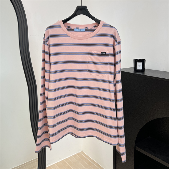 プラダ PRADA 2026年 ロングスリーブ Tシャツ クルーネック カジュアル レディース