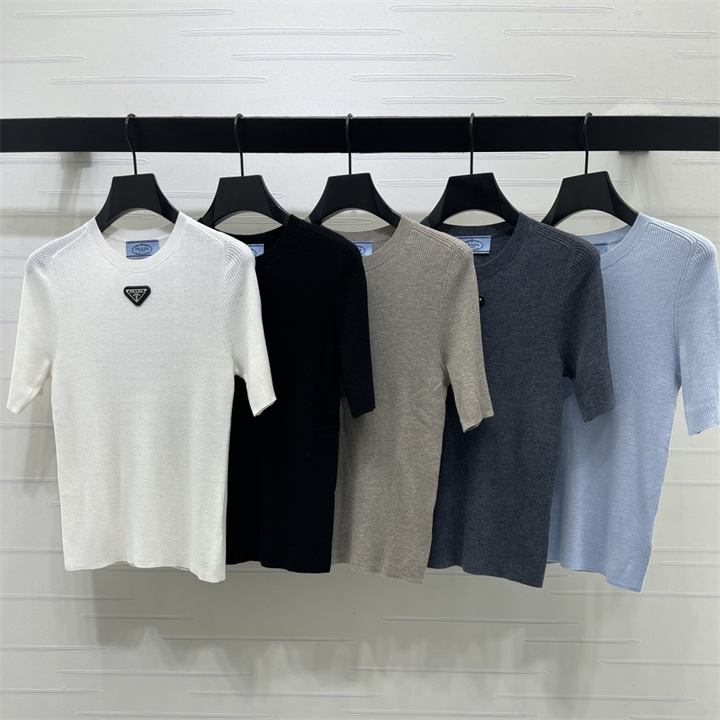 商品名称：プラダ PRADA 2026年 ニット Tシャツ ショートスリーブ ウール セーター クルーネックレディース