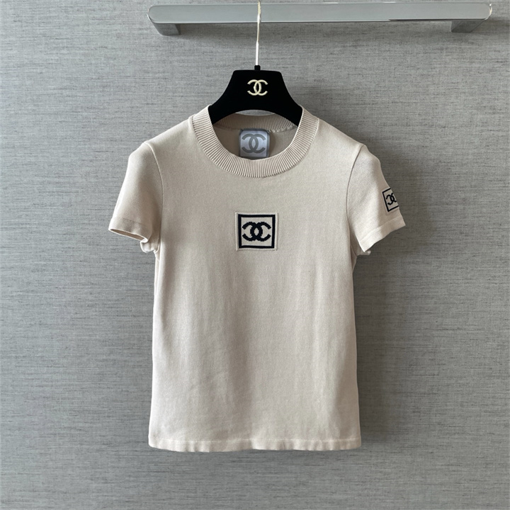 商品名称：シャネル CHANEL 2026年 ショートスリーブ ウール ニット セーター クルーネック レディース