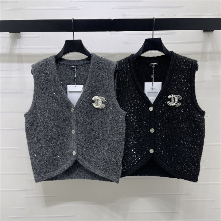 シャネル CHANEL 2026年 ニットベスト タンクトップ セーター クルーネック トップス レディース