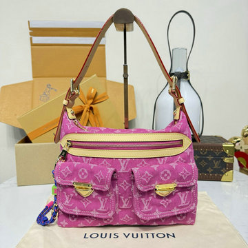 ルイヴィトン LOUISVUITTON 2026年 M28266 バギー ショルダーバッグ ホーボーバッグ モノグラムデニム キャンパス