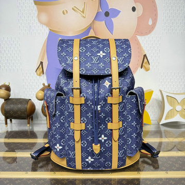 商品細詳を見る:ルイヴィトン LOUISVUITTON 2026年 M27554L クリストファー MM バックパック メンズ リュックサック モノグラム デニム フラワー
