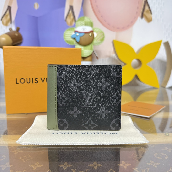 ルイヴィトン LOUISVUITTON 2026年 M28644 ポルトフォイユ スレンダー 二つ折り短財布 モノグラム エクリプス キャンバス