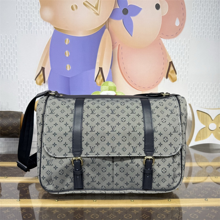 商品名称：ルイヴィトン LOUISVUITTON 2026年 M42350 SAUMUR ラージ フラップバッグ ショルダーバッグ メンズ モノグラム デニム キャンバス