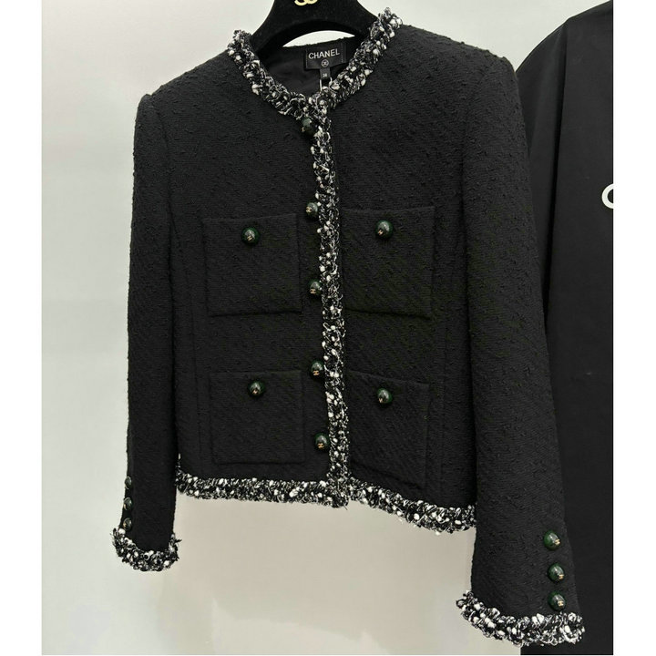 商品名称：シャネル CHANEL 2026年 ショート丈 ジャケット ロングスリーブ トップスコート ツイード