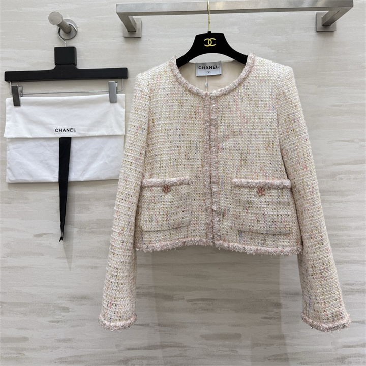 シャネル CHANEL 2026年 ショート丈 ジャケット ロングスリーブ トップスコート ツイード