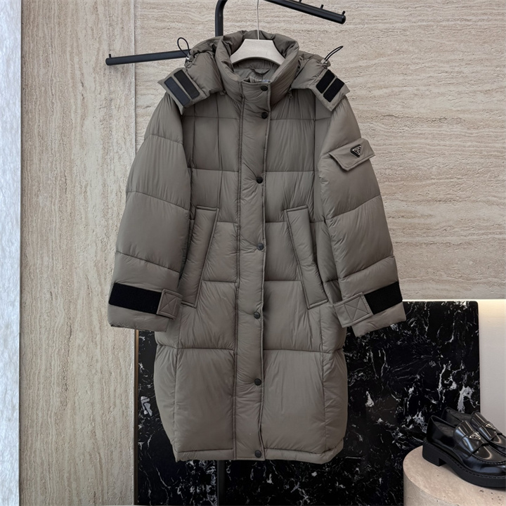 商品名称：プラダ PRADA 2026年 ロング丈 ダウンジャケット ロングスリーブ アウターコート フード付き レディース