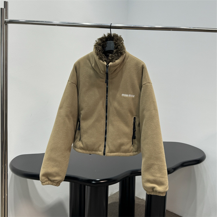 JKMM26007-XG　ミュウミュウ MIUMIU 2026年 ジップジャケット ロングスリーブ アウターコート レディース